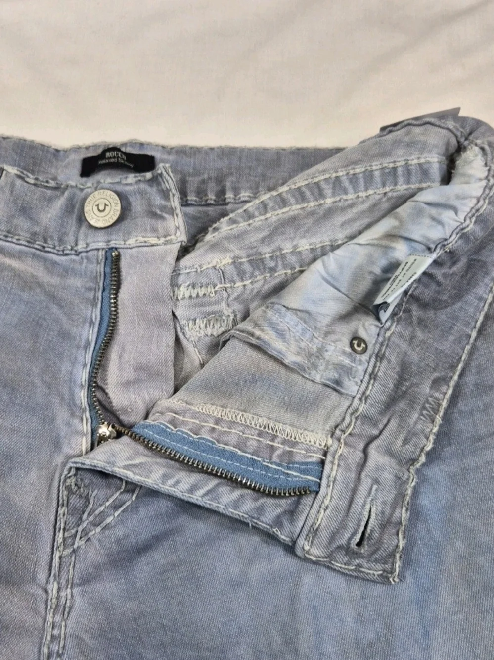 TRUE RELIGION Men's Shorts Size 38 Relaxed Skinny Gray Rocco Relaxed Skinny  57